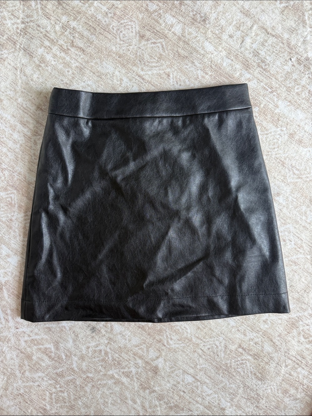 Black Faux Leather A-Line Mini Skirt - J. Crew